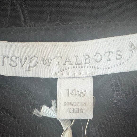 NWT Black RSVP By Talbots Size 14 Lace Overlay Dress Polyester Nylon Cotton - Picture 3 of 16
